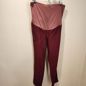 Maacie Burgundy Maternity Pant size XXL NWT